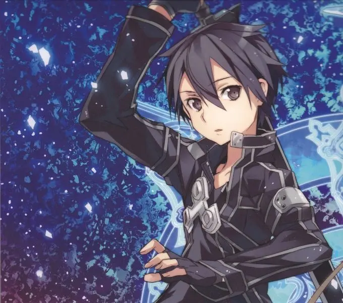 Hình ảnh anime Kirito cực kỳ sắc nét, thể hiện rõ nét phong cách riêng biệt.