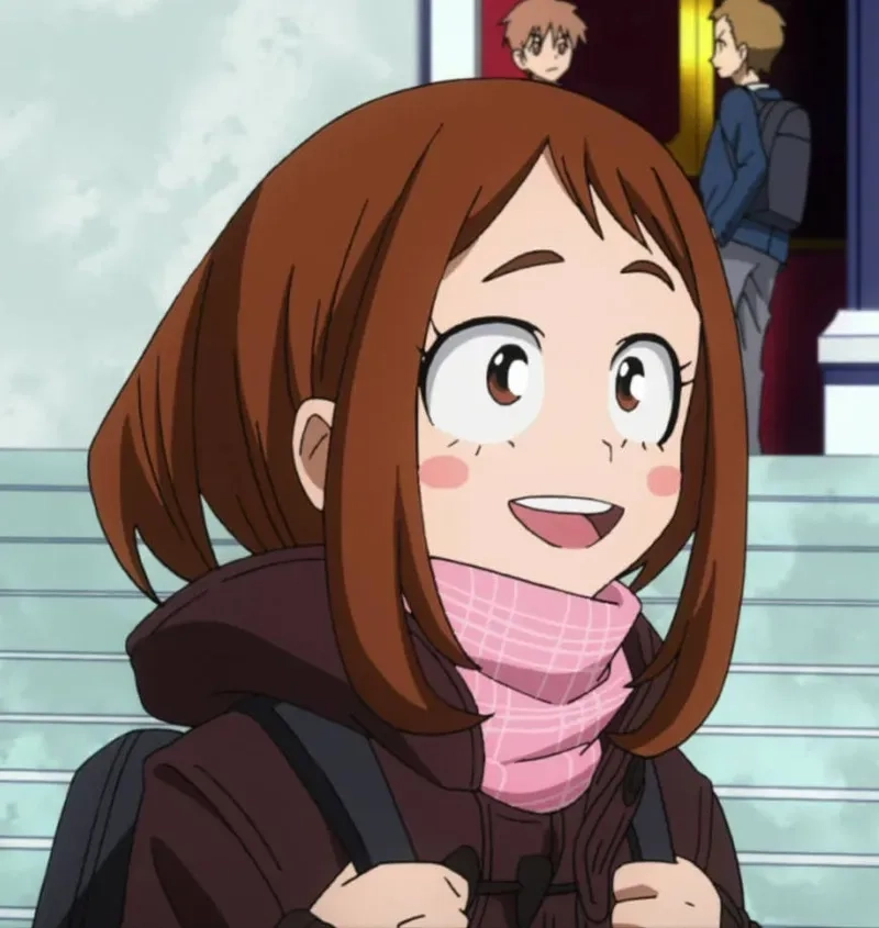 Anime ochako uraraka fanart khoe vẻ dễ thương và mạnh mẽ của cô ấy