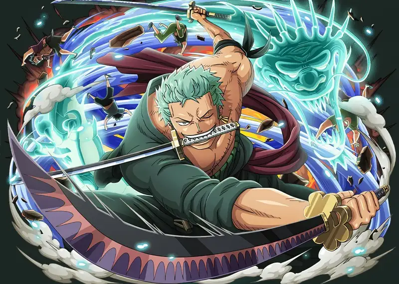 Hình ảnh Roronoa Zoro rất quan tâm và ấn tượng