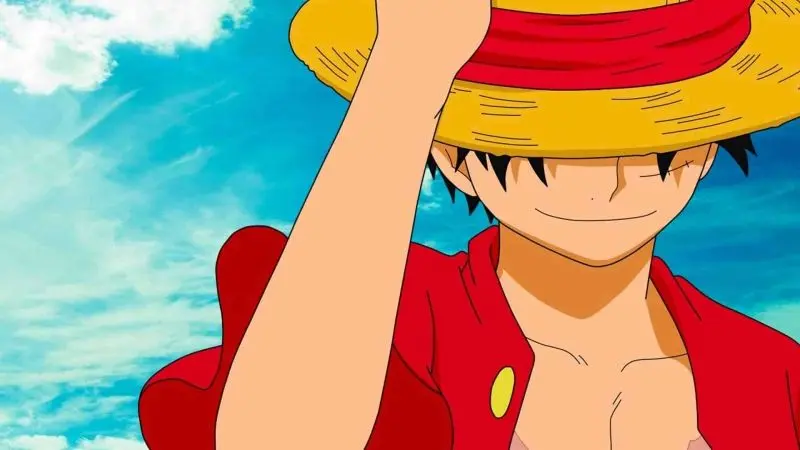 Hình ảnh hoạt hình của Luffy chỉ trong một bầu không khí yên tĩnh.