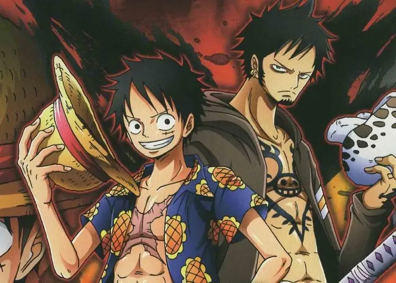 Sự thống nhất giữa Luffy và bạn bè của anh ấy thông qua các bức ảnh anime.